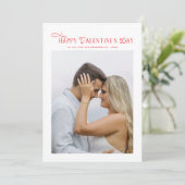 Moderne Chic Paarfotos Frohen Valentinstag Feiertagskarte (Stehend Vorderseite)