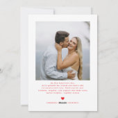 Moderne Chic Paarfotos Frohen Valentinstag Feiertagskarte (Rückseite)