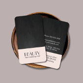 Moderne Chic Pale Textur Schwarze Schönheit Haar Visitenkarte