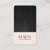 Moderne Chic Pale Textur Schwarze Schönheit Haar Visitenkarte (Vorderseite)
