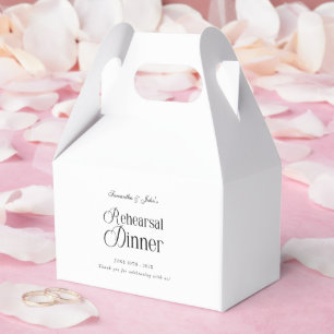 Moderne Chic-Probe-Dinner Danke Geschenkschachtel