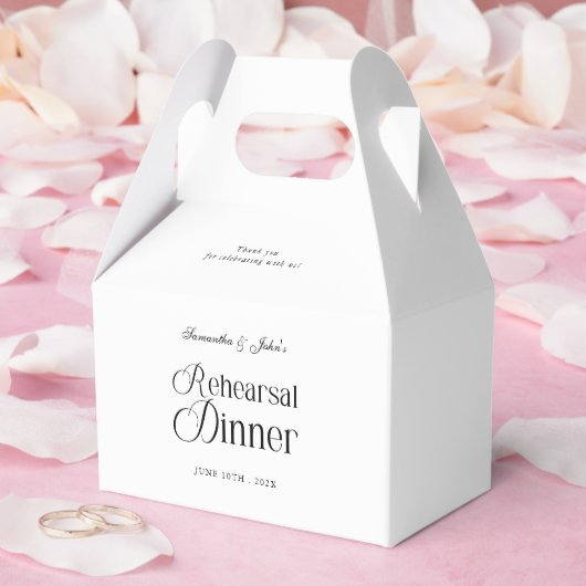 Moderne Chic Probeessen-Dankeschön Geschenkschachtel (Hochzeit)