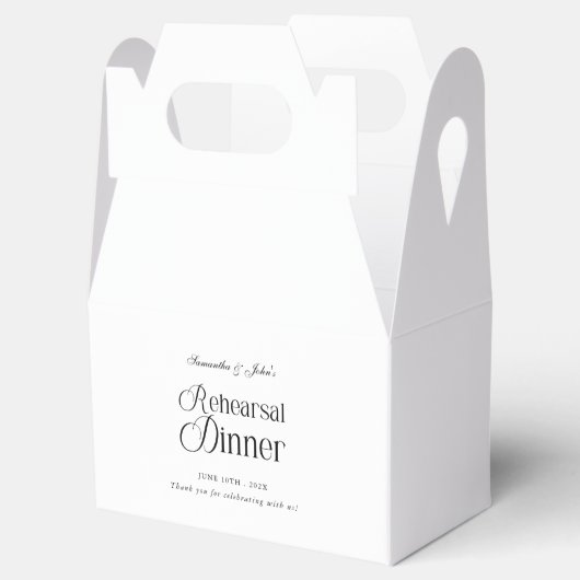 Moderne Chic Probeessen Dankeschön Geschenkschachtel (Geöffnet)