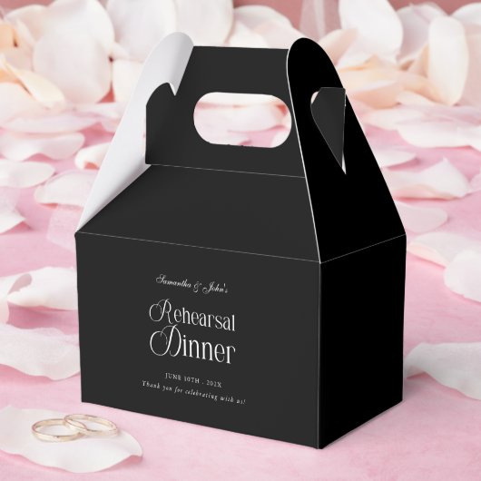 Moderne Chic-Probeessen Dankeschön Geschenkschachtel (Hochzeit)
