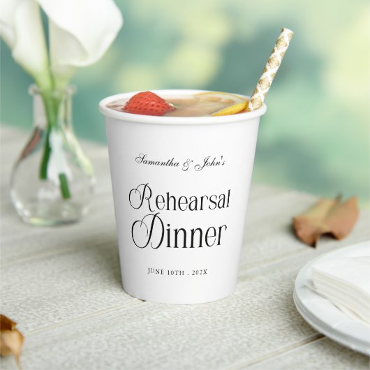 Moderne Chic Probeessen Pappbecher (In Situ)