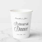 Moderne Chic Probeessen Pappbecher (Rückseite)