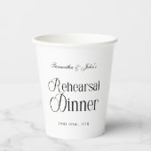 Moderne Chic Probeessen Pappbecher (Vorderseite)