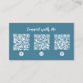 Moderne Chic Professionelle Qr-Code Anpassung Visitenkarte (Rückseite)