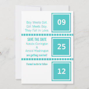 Moderne Chic Quadrate Save-the-Date-Ankündigung Einladung