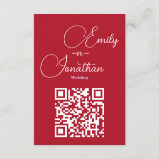 Moderne Chic-Redaktions-Hochzeit in tiefem Rot Begleitkarte
