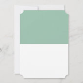 Moderne Chic Sage Green und White Foto Hochzeit Einladung (Rückseite)
