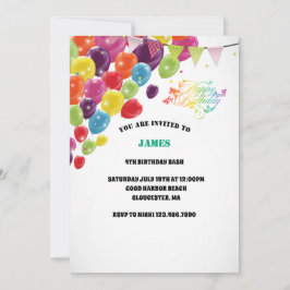 Moderne Chic-Schrift 4. Geburtstag Einladung