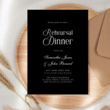 Moderne Chic-Schrift Hochzeitsprobe-Dinner