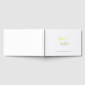 Moderne Chic-Schrift Minimalistische Hochzeit Gästebuch (Voll)