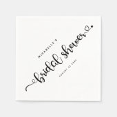 Moderne Chic Script-Brautparty-Kalligrafie Serviette (Vorderseite)