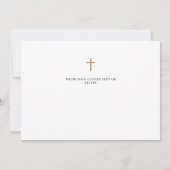 Moderne Chic Script Elegantes Foto Taufe Einladung (Rückseite)