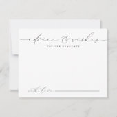 Moderne Chic Script Graduate Beratung & Wünsche Mitteilungskarte (Vorderseite)