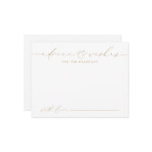 Moderne Chic Script Graduate Beratung & Wünsche Mitteilungskarte (Vorderseite/Rückseite Beispiel)