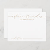 Moderne Chic Script Graduate Beratung & Wünsche Mitteilungskarte (Vorne/Hinten)