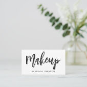 Moderne Chic Script Makeup Artist Business Card Visitenkarte (Stehend Vorderseite)