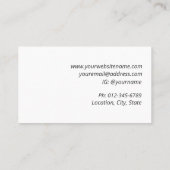 Moderne Chic Script Makeup Artist Business Card Visitenkarte (Rückseite)