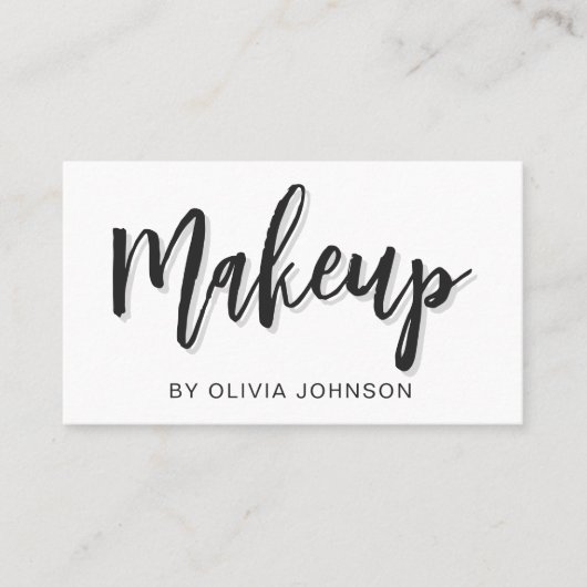 Moderne Chic Script Makeup Artist Business Card Visitenkarte (Vorderseite)