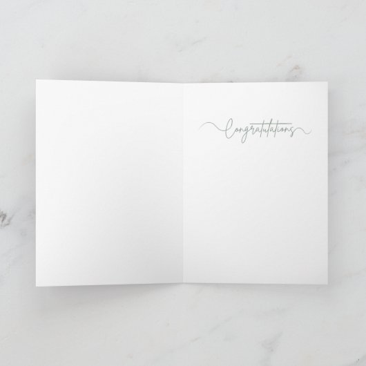 Moderne Chic Script Wedding Grußkarte Dankeskarte (Innenseite)