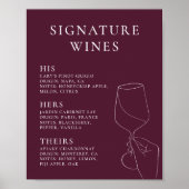 Moderne Chic Signature Weine Poster (Vorne)