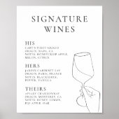Moderne Chic Signature Weine Poster (Vorne)