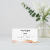 Moderne Chic Social Media QR Code Ihr Logo hier Visitenkarte (Stehend Vorderseite)