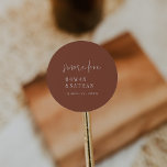 Moderne Chic Terracotta Roust S'more Liebe Sticker<br><div class="desc">Diese modernen, schicken Terrakotta Rost's mehr Liebe Aufkleber sind perfekt für einen einfachen Hochzeitsempfang. Das Design der Wüste boho zeichnet sich durch eine einzigartige und stilvolle böhmische Typografie in einer erdigen, orangefarbenen Rostfarbe aus. Personalisieren Sie die Aufkleber mit Ihren Namen und dem Datum. Diese Aufkleber können als s'mores Gastgeschenk Hochzeit...</div>