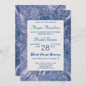 Moderne Chic Textured Bridal Dusche Einladung (Vorne/Hinten)