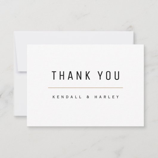 Moderne Chic Typografie Einfach Dankeskarte (Vorderseite)