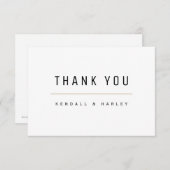 Moderne Chic Typografie Einfach Dankeskarte (Vorne/Hinten)