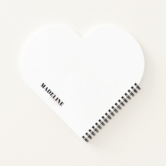 Moderne Chic Typografie Script Light Pink Feminine Notizblock (Rückseite)