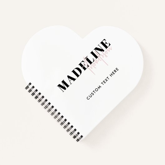 Moderne Chic Typografie Script Light Pink Feminine Notizblock (Vorderseite)