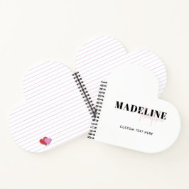 Moderne Chic Typografie Script Light Pink Feminine Notizblock