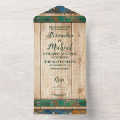 Moderne Chic Vineyard Wedding All In One Einladung (Innen Boden)