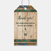 Moderne Chic Vineyard Wedding Geschenkanhänger (Rückseite)