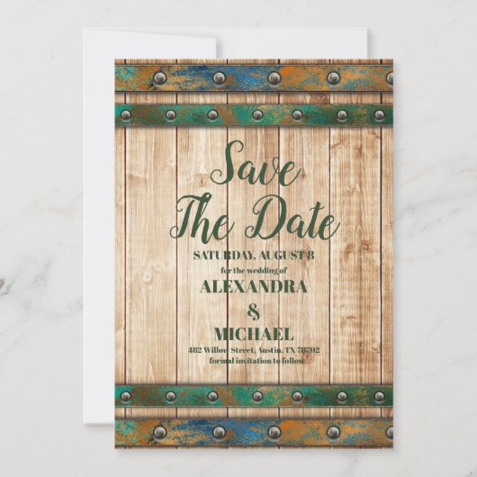 Moderne Chic Vineyard Wedding Save The Date (Vorderseite)