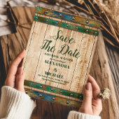 Moderne Chic Vineyard Wedding Save The Date
