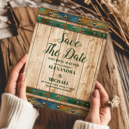 Moderne Chic Vineyard Wedding Save The Date