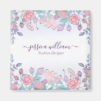 Moderne Chic Watercolor Blue Hydrangeas Floral