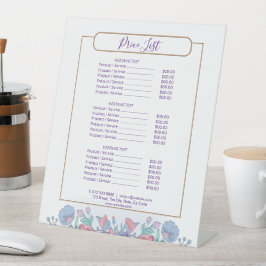 Moderne Chic Watercolor Blue Hydrangeas Floral Sockelschild