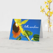 Moderne Chic Yellow Sunflower Hallo Sunshine Scrip Karte (Gelbe Blume)