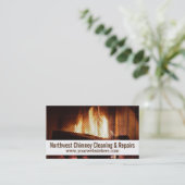 Moderne Chimney-Reinigung und Reparatur Visitenkarte (Stehend Vorderseite)