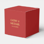 Moderne chinesische Hochzeit mit einfachem rotem G Geschenkschachtel (Rückseite)