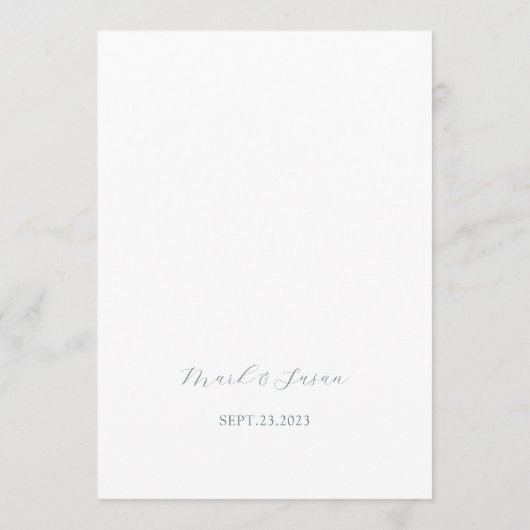 Moderne Chinesische Hochzeitskarte Programm (Rückseite)