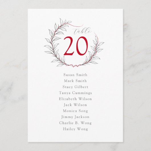 Moderne Chinesische Hochzeitskarte Programm (Vorderseite)