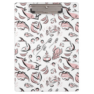 Moderne chinesische Küche Tinte Zeichnend Zwischen Klemmbrett